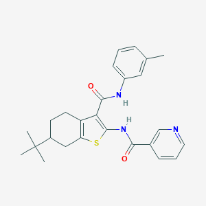 N-[6-tert-butyl-3-(3-toluidinocarbonyl)-4,5,6,7-tetrahydro-1-benzothien-2-yl]nicotinamide