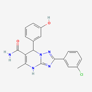 2-(3-Chlorophenyl)-7-(3-hydroxyphenyl)-5-methyl-4,7-dihydro-[1,2,4]triazolo[1,5-a]pyrimidine-6-carboxamide