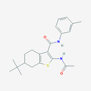 2-(acetylamino)-6-tert-butyl-N-(3-methylphenyl)-4,5,6,7-tetrahydro-1-benzothiophene-3-carboxamide