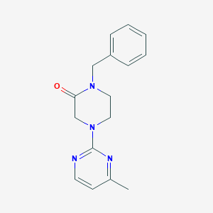 molecular formula C16H18N4O B2893882 1-Benzyl-4-(4-methylpyrimidin-2-yl)piperazin-2-one CAS No. 2415565-17-0