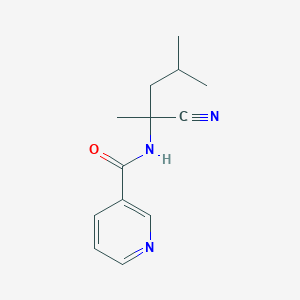 molecular formula C13H17N3O B2893895 N-(2-Cyano-4-methylpentan-2-yl)pyridine-3-carboxamide CAS No. 2305262-00-2