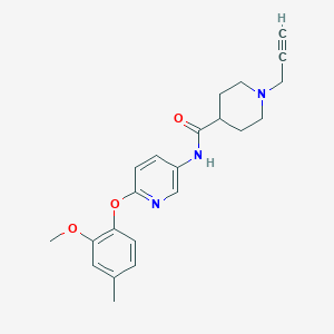 N-[6-(2-methoxy-4-methylphenoxy)pyridin-3-yl]-1-(prop-2-yn-1-yl)piperidine-4-carboxamide