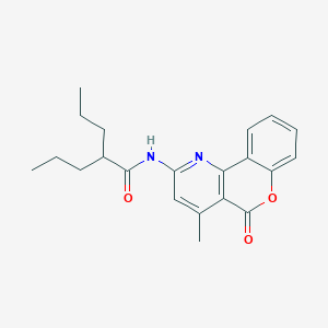 molecular formula C21H24N2O3 B2893899 N-(4-甲基-5-氧代色满并[4,3-b]吡啶-2-基)-2-丙基戊酰胺 CAS No. 851411-60-4