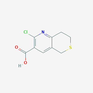 molecular formula C9H8ClNO2S B2893903 2-氯-7,8-二氢-5H-硫代吡喃并[4,3-b]吡啶-3-甲酸 CAS No. 1500723-73-8