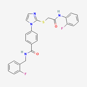 N-(2-fluorobenzyl)-4-(2-((2-((2-fluorophenyl)amino)-2-oxoethyl)thio)-1H-imidazol-1-yl)benzamide