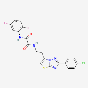 molecular formula C20H14ClF2N5O2S B2893909 N1-(2-(2-(4-chlorophenyl)thiazolo[3,2-b][1,2,4]triazol-6-yl)ethyl)-N2-(2,5-difluorophenyl)oxalamide CAS No. 894038-05-2