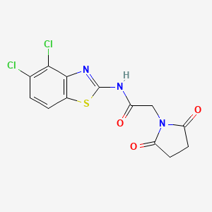 molecular formula C13H9Cl2N3O3S B2893919 N-(4,5-dichloro-1,3-benzothiazol-2-yl)-2-(2,5-dioxopyrrolidin-1-yl)acetamide CAS No. 868230-95-9