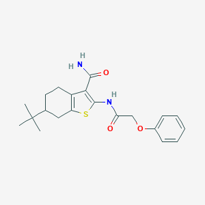 molecular formula C21H26N2O3S B289392 6-Tert-butyl-2-[(phenoxyacetyl)amino]-4,5,6,7-tetrahydro-1-benzothiophene-3-carboxamide 