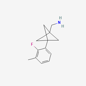 molecular formula C13H16FN B2893920 [3-(2-Fluoro-3-methylphenyl)-1-bicyclo[1.1.1]pentanyl]methanamine CAS No. 2287311-53-7