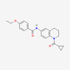 molecular formula C22H24N2O3 B2893939 N-[1-(cyclopropanecarbonyl)-3,4-dihydro-2H-quinolin-6-yl]-4-ethoxybenzamide CAS No. 946367-27-7