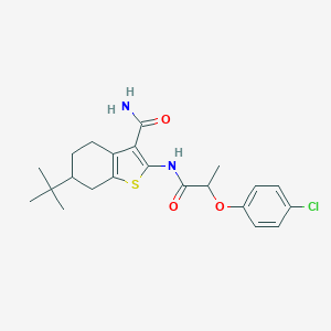 6-Tert-butyl-2-{[2-(4-chlorophenoxy)propanoyl]amino}-4,5,6,7-tetrahydro-1-benzothiophene-3-carboxamide
