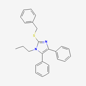 molecular formula C25H24N2S B2893941 2-(苄硫基)-4,5-二苯基-1-丙基-1H-咪唑 CAS No. 338412-79-6