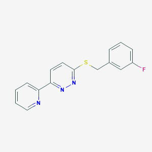 molecular formula C16H12FN3S B2893944 3-((3-氟苄基)硫代)-6-(吡啶-2-基)哒嗪 CAS No. 893993-83-4