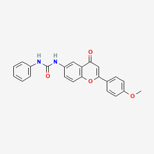 molecular formula C23H18N2O4 B2893948 1-(2-(4-methoxyphenyl)-4-oxo-4H-chromen-6-yl)-3-phenylurea CAS No. 923211-10-3