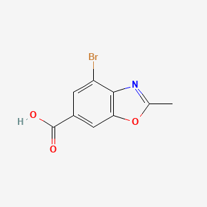 molecular formula C9H6BrNO3 B2893952 4-Bromo-2-methyl-1,3-benzoxazole-6-carboxylic acid CAS No. 2323028-70-0