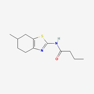 molecular formula C12H18N2OS B2893954 N-(6-methyl-4,5,6,7-tetrahydro-1,3-benzothiazol-2-yl)butanamide CAS No. 392248-59-8