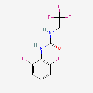 molecular formula C9H7F5N2O B2893957 1-(2,6-Difluorophenyl)-3-(2,2,2-trifluoroethyl)urea CAS No. 1775908-07-0