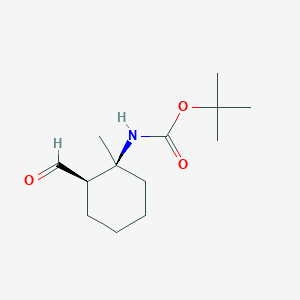 molecular formula C13H23NO3 B2893960 N-Boc-(+/-)-顺式-2-氨基-2-甲基环己烷甲醛 CAS No. 1335032-00-2