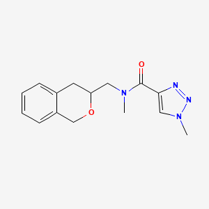 molecular formula C15H18N4O2 B2893963 N-(isochroman-3-ylmethyl)-N,1-dimethyl-1H-1,2,3-triazole-4-carboxamide CAS No. 2034320-37-9