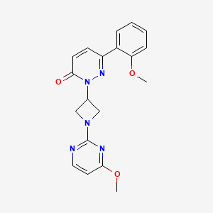 molecular formula C19H19N5O3 B2893973 6-(2-Methoxyphenyl)-2-[1-(4-methoxypyrimidin-2-yl)azetidin-3-yl]pyridazin-3-one CAS No. 2380081-05-8