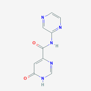 molecular formula C9H7N5O2 B2893976 6-hydroxy-N-(pyrazin-2-yl)pyrimidine-4-carboxamide CAS No. 2034578-42-0