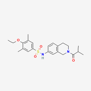 molecular formula C23H30N2O4S B2893979 4-ethoxy-N-(2-isobutyryl-1,2,3,4-tetrahydroisoquinolin-7-yl)-3,5-dimethylbenzenesulfonamide CAS No. 955721-85-4