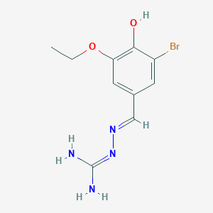 molecular formula C10H13BrN4O2 B2893980 (2E)-2-(3-溴-5-乙氧基-4-羟基苯亚甲基)肼甲酰胺 CAS No. 725276-64-2