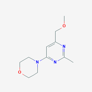 molecular formula C11H17N3O2 B2893983 4-[6-(甲氧基甲基)-2-甲基嘧啶-4-基]吗啉 CAS No. 478043-19-5