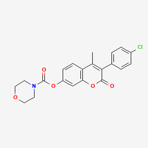 3-(4-chlorophenyl)-4-methyl-2-oxo-2H-chromen-7-yl morpholine-4-carboxylate