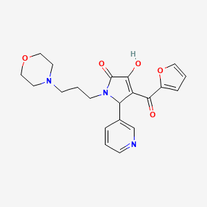 molecular formula C21H23N3O5 B2893988 4-(呋喃-2-羰基)-3-羟基-1-(3-吗啉代丙基)-5-(吡啶-3-基)-1H-吡咯-2(5H)-酮 CAS No. 380904-61-0