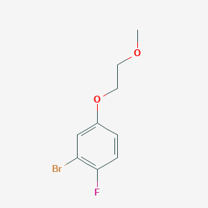 molecular formula C9H10BrFO2 B2893998 2-溴-1-氟-4-(2-甲氧基乙氧基)苯 CAS No. 1364440-89-0