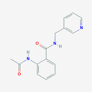 molecular formula C15H15N3O2 B2893999 2-acetamido-N-(pyridin-3-ylmethyl)benzamide CAS No. 348614-34-6