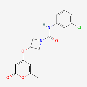 N-(3-chlorophenyl)-3-((6-methyl-2-oxo-2H-pyran-4-yl)oxy)azetidine-1-carboxamide