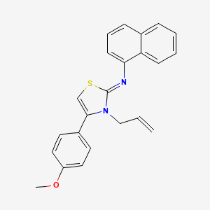 molecular formula C23H20N2OS B2894016 (Z)-N-(3-烯丙基-4-(4-甲氧基苯基)噻唑-2(3H)-亚甲基)萘-1-胺 CAS No. 1322212-35-0