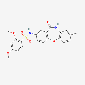 molecular formula C22H20N2O6S B2894018 2,4-dimethoxy-N-(8-methyl-11-oxo-10,11-dihydrodibenzo[b,f][1,4]oxazepin-2-yl)benzenesulfonamide CAS No. 922093-63-8