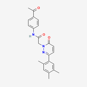 molecular formula C23H23N3O3 B2894029 N-(4-乙酰苯基)-2-[6-氧代-3-(2,4,5-三甲苯基)吡啶并-1-基]乙酰胺 CAS No. 899740-29-5