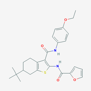 N-{6-tert-butyl-3-[(4-ethoxyanilino)carbonyl]-4,5,6,7-tetrahydro-1-benzothien-2-yl}-2-furamide