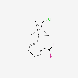 molecular formula C13H13ClF2 B2894032 1-(Chloromethyl)-3-[2-(difluoromethyl)phenyl]bicyclo[1.1.1]pentane CAS No. 2287275-13-0