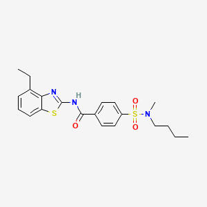 molecular formula C21H25N3O3S2 B2894039 4-(N-butyl-N-methylsulfamoyl)-N-(4-ethylbenzo[d]thiazol-2-yl)benzamide CAS No. 892852-56-1