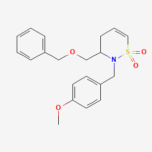 3-((Benzyloxy)methyl)-2-(4-methoxybenzyl)-3,4-dihydro-2H-1,2-thiazine 1,1-dioxide