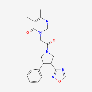 3-(2-(3-(1,2,4-oxadiazol-3-yl)-4-phenylpyrrolidin-1-yl)-2-oxoethyl)-5,6-dimethylpyrimidin-4(3H)-one