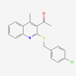 1-{2-[(4-Chlorobenzyl)sulfanyl]-4-methyl-3-quinolinyl}-1-ethanone