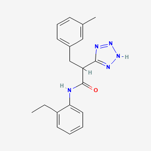 molecular formula C19H21N5O B2894052 N-(2-乙基苯基)-3-(3-甲基苯基)-2-(2H-四唑-5-基)丙酰胺 CAS No. 483993-91-5