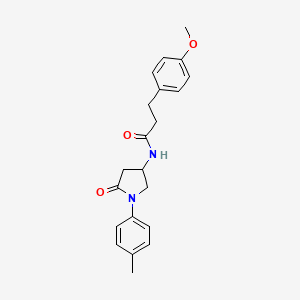 molecular formula C21H24N2O3 B2894055 3-(4-methoxyphenyl)-N-[1-(4-methylphenyl)-5-oxopyrrolidin-3-yl]propanamide CAS No. 905678-34-4