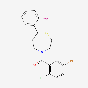 (5-Bromo-2-chlorophenyl)(7-(2-fluorophenyl)-1,4-thiazepan-4-yl)methanone