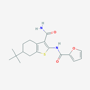 molecular formula C18H22N2O3S B289406 N-(6-tert-butyl-3-carbamoyl-4,5,6,7-tetrahydro-1-benzothiophen-2-yl)furan-2-carboxamide 