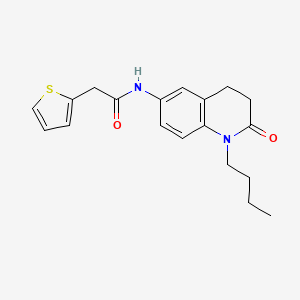 N-(1-butyl-2-oxo-1,2,3,4-tetrahydroquinolin-6-yl)-2-(thiophen-2-yl)acetamide