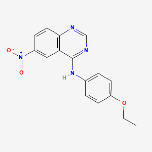 molecular formula C16H14N4O3 B2894070 N-(4-ethoxyphenyl)-6-nitro-4-quinazolinamine CAS No. 51687-12-8