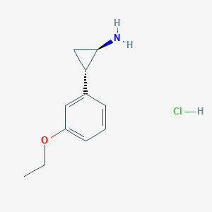 molecular formula C11H16ClNO B2894071 (1R,2S)-2-(3-ethoxyphenyl)cyclopropan-1-amine hydrochloride CAS No. 1821815-45-5