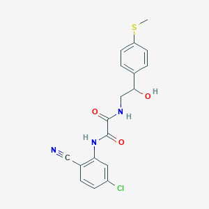 molecular formula C18H16ClN3O3S B2894080 N1-(5-氯-2-氰基苯基)-N2-(2-羟基-2-(4-(甲硫基)苯基)乙基)草酰胺 CAS No. 1448123-25-8